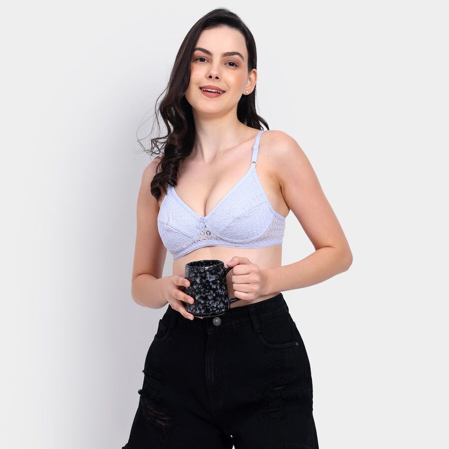 Ladies' Non-Padded Bra, Mid Blue, large image number null